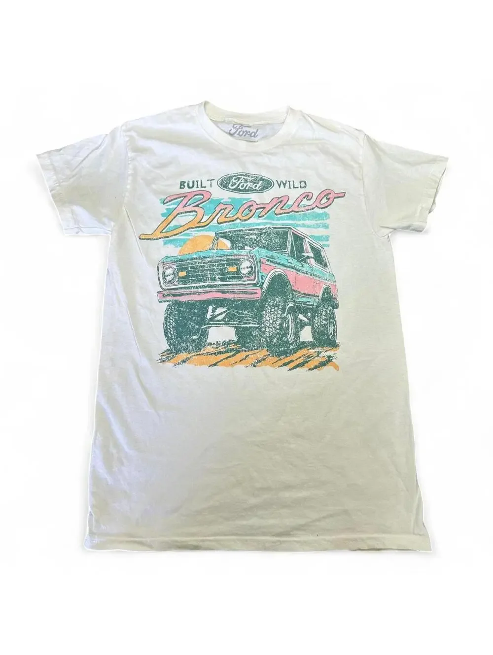 White Ford Bronco T-shirt, Small